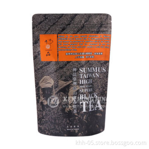 Stand Up Resealable Pouch with Zipper, Used for Tea or Coffee Packing, Made of PET, VMPET, PE